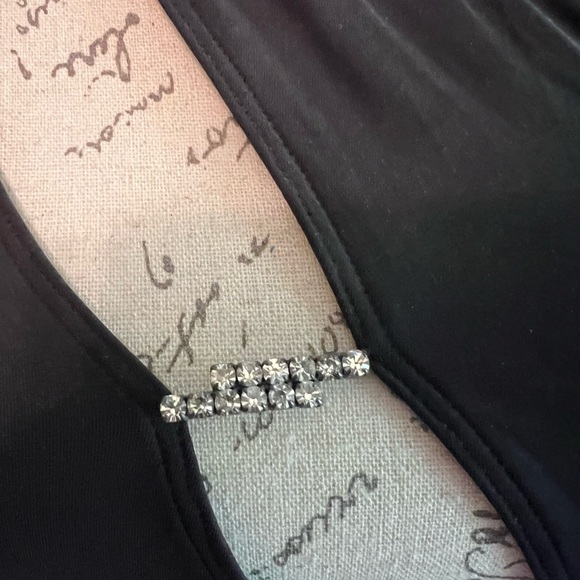 Vintage Victoria’s Secret, Black, sz S nightgown with rhinestone embellishment. - Picture 4 of 9